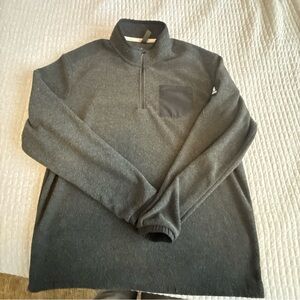 adidas XL Men's Black 1/4 zip golf sweatshirt with left side chest pocket